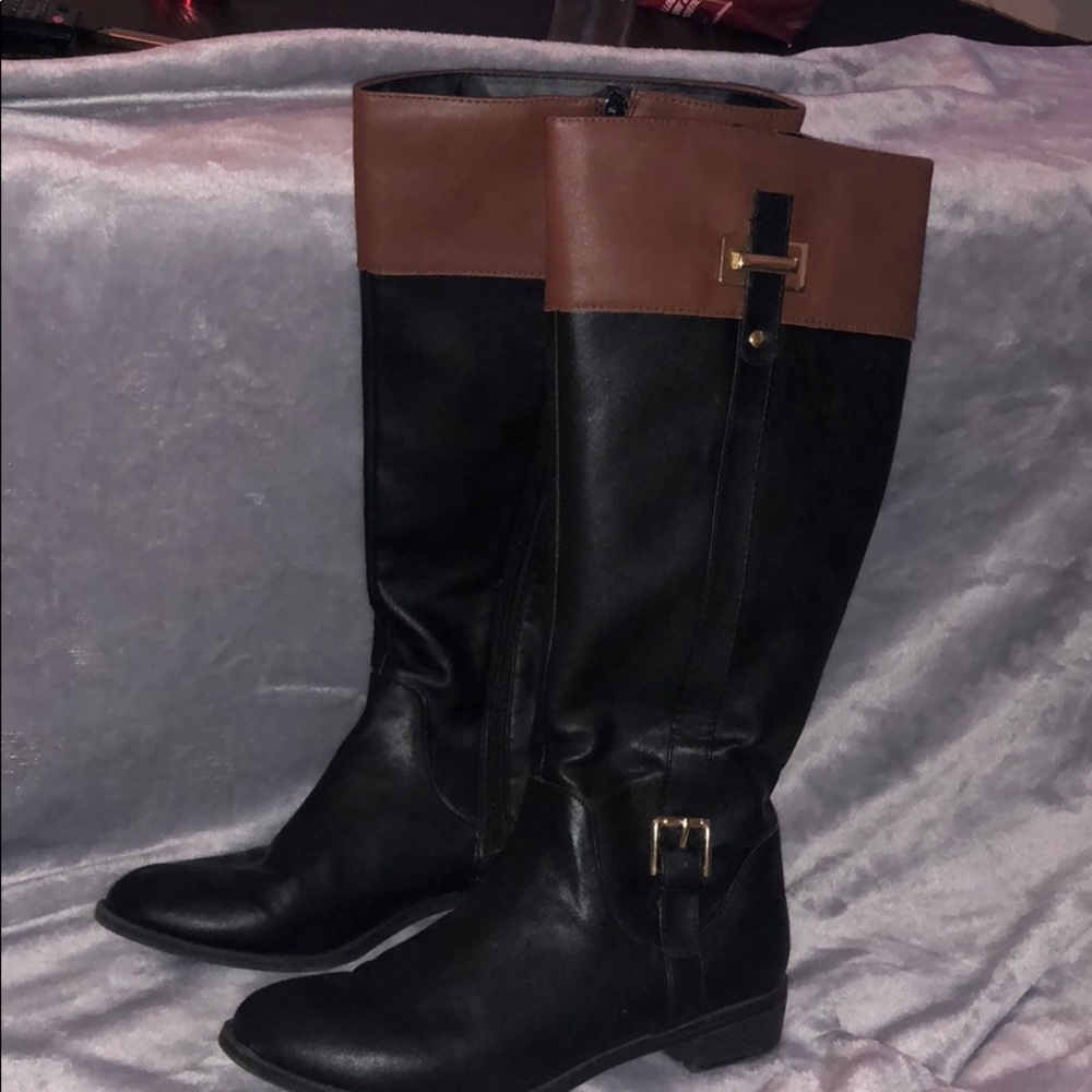 Black and Brown Boots